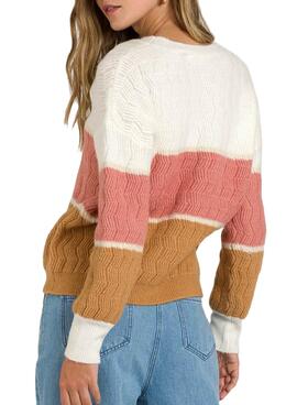 Pullover Naf Naf Strisce Multicolore Per Donna