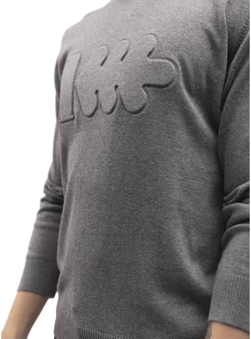 Pullover Klout Relieve Grigio per Uomo