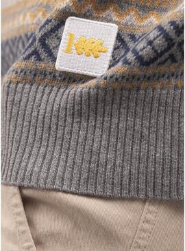 Pullover Klout Geometrico Grigio per Uomo