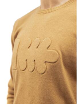 Pullover Klout Rilievo Beige per Uomo