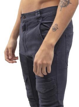 Pantaloni Klout Cargo Blu Navy per Uomo