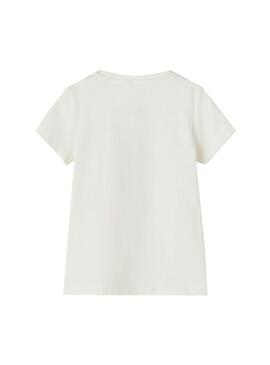 T-Shirt Name It Tanna Bianco per Bambina