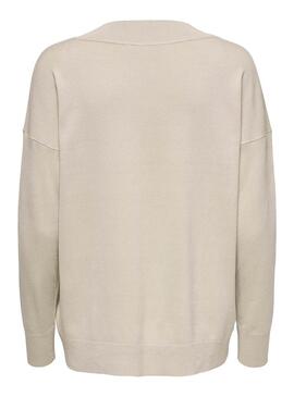 Pullover Only Lillies Beige per Donna