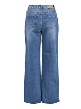 Jeans Vila Wider Blu per Donna