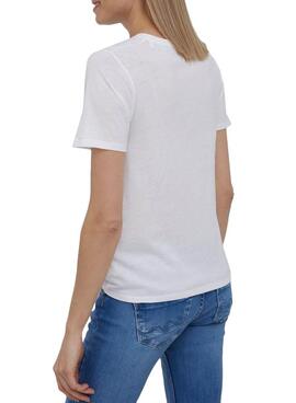 T-Shirt Pepe Jeans Daia Bianco Per Donna