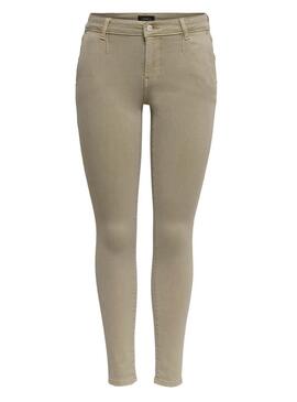 Pantaloni Only Blush Chino Skinny Marrone Donna