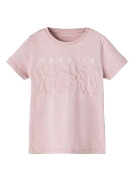 T-Shirt Name It Tubo rosa per Bambina