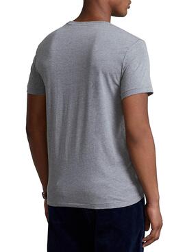 T-Shirt Polo Ralph Lauren Bear Grigio per Uomo