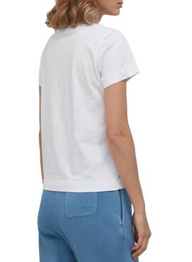T-Shirt Pepe Jeans Dacey Bianco per Donna