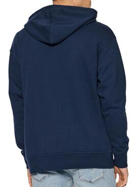 Felpa Levis Graphic Cappuccio Blu per Uomo