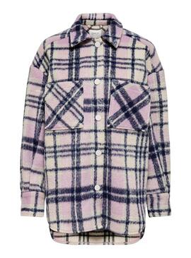 Overshirt Only Lou Shacket Quadri Per Donna