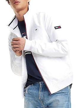 Bomber Tommy Jeans Essential Casual Bianco Uomo