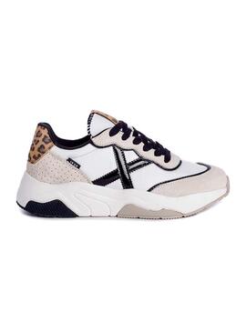 Sneaker Munich Wave 88 Bianco Leopardo Donna