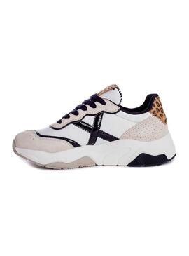 Sneaker Munich Wave 88 Bianco Leopardo Donna