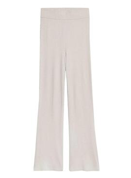 Pantaloni Tommy Jeans a Coste Badge Campana beige