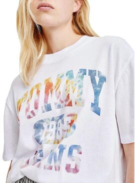 T-Shirt Tommy Jeans Tie Dye Oversize Per Donna