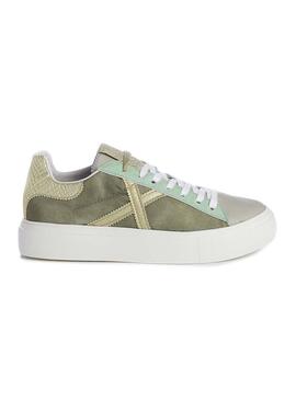 Sneaker Munich Rete Sky 347 Verde per Donna