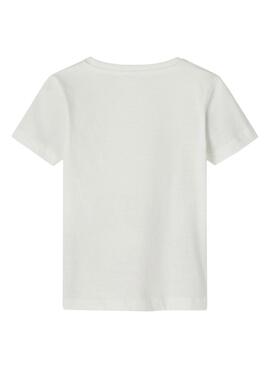 T-Shirt Name It Bertel Bianco per Bambino