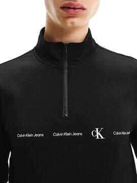 T-Shirt Calvin Klein Jeans Milano Zip Nero