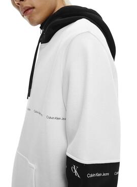 Felpa Calvin Klein Jeans Bicolor Bianco e Nero