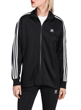 Felpa Adidas Pista Nero Per Donna