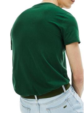 T-Shirt Lacoste Basico Verde Per Uomo