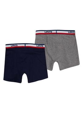 Mutande Levis Sportswear Logo Boxer Grigio Bambino