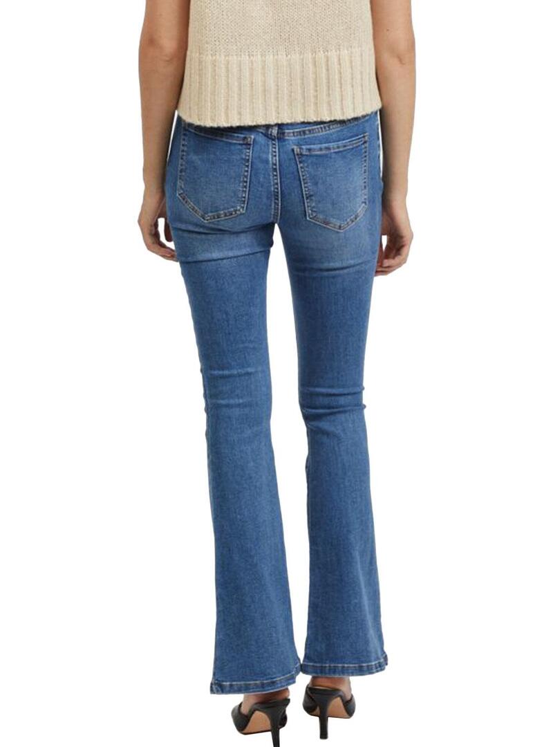 Jeans Vila Ekko Svasato Blu Per Donna