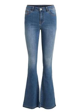 Jeans Vila Ekko Svasato Blu Per Donna