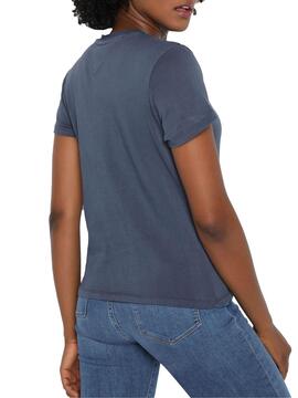 T-Shirt Tommy Jeans Tie Dye Blu Navy per Donna
