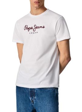 T-Shirt Pepe Jeans Eggo Bianco per Uomo