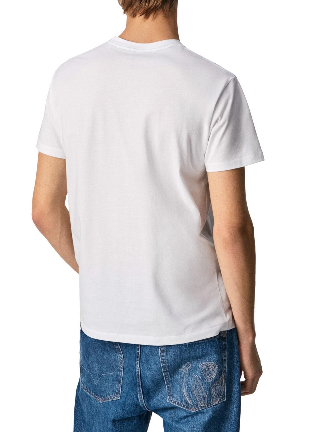 T-Shirt Pepe Jeans Eggo Bianco per Uomo