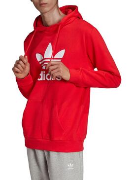Felpa Adidas Trifoglio Rosso per Uomo