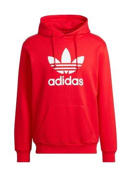 Felpa Adidas Trifoglio Rosso per Uomo