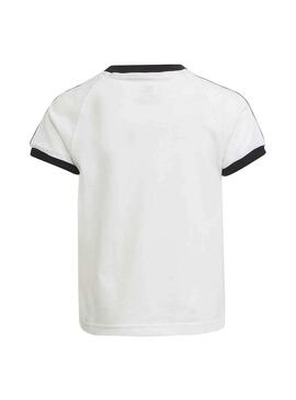 T-Shirt Adidas 3 Stripes Bianco per Bambino