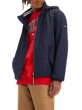Giacca Tommy Jeans Essential Hooded Blu Uomo