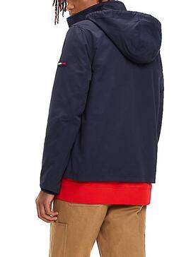 Giacca Tommy Jeans Essential Hooded Blu Uomo