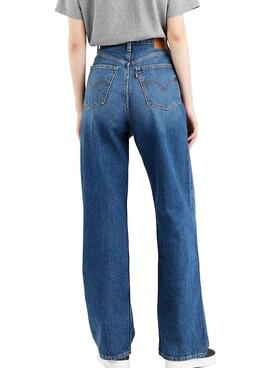 Jeans Levis High Sciolto Blu per Donna