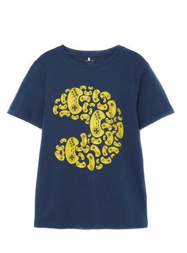 T-Shirt Name It Pacman Justus Blu Navy per Bambino