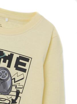 T-Shirt Name It Borris Beige per Bambino