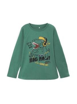 T-Shirt Name It Borris Verde per Bambino