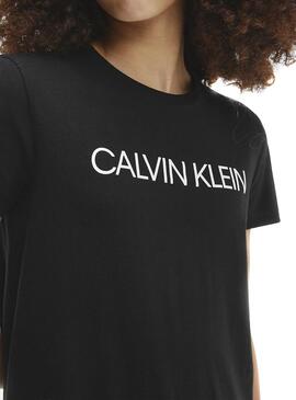 Vestito Logo Calvin Klein Inst Nero per Bambina
