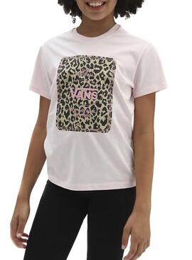 T-Shirt Vans Gioiello Leopard Rosa per Bambina