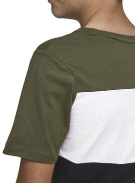 T-Shirt Jack & Jones Logo Blocking Nero Bambino
