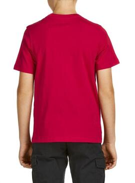 T-Shirt Jack & Jones Corp Logo Rosso per Bambino