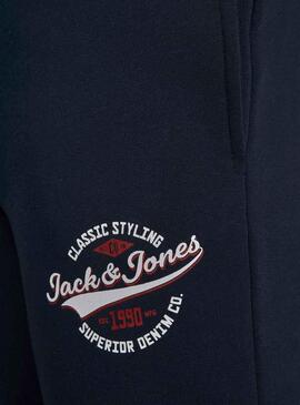 Pantaloni Tuta sportiva Jack & Jones Logo Blu Navy Bambino