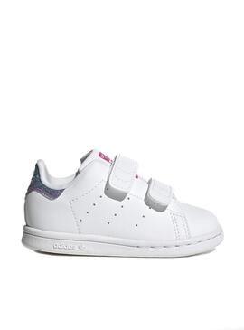 Sneaker Adidas Stan Smith Bianco Mini Velcro