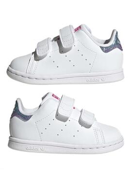 Sneaker Adidas Stan Smith Bianco Mini Velcro