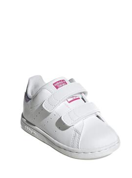 Sneaker Adidas Stan Smith Bianco Mini Velcro