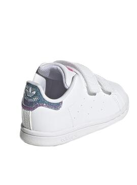 Sneaker Adidas Stan Smith Bianco Mini Velcro